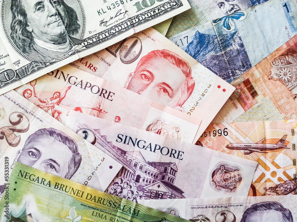 Obraz premium a collection of various currencies from countries the globe