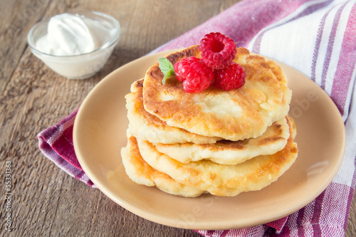 Fritters of cottage cheese