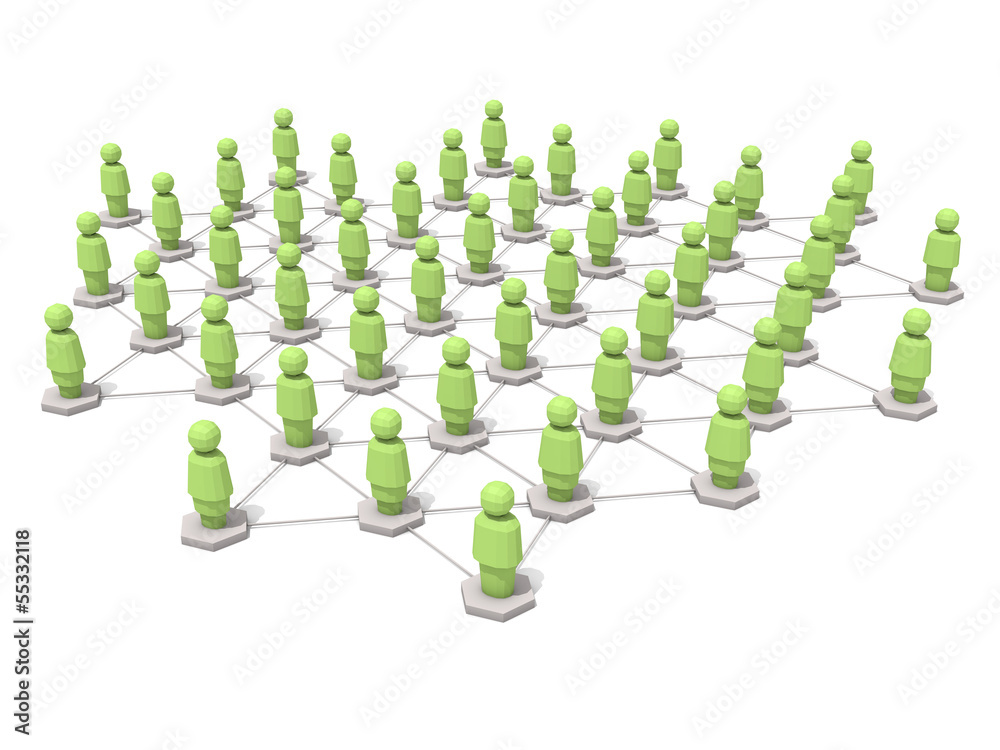 Netzwerk - Social Media / Low poly 3D Illustration Netzwerk - Social Media / Low poly 3D Illustration