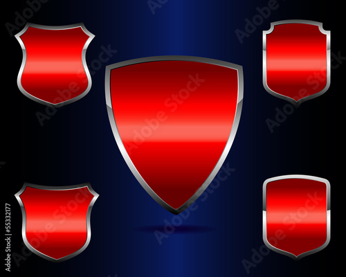 red icon shield