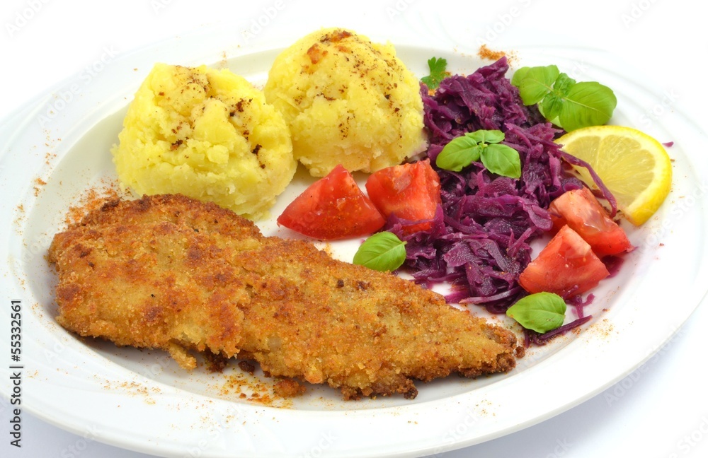 pollock fried with potatoes and vegetables pollock fried with potatoes and vegetables