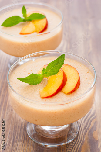 Delicious peach mousse