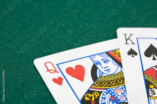 King and queen playing cards