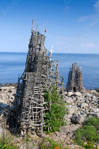 Nimis towers on Swedish coast photo