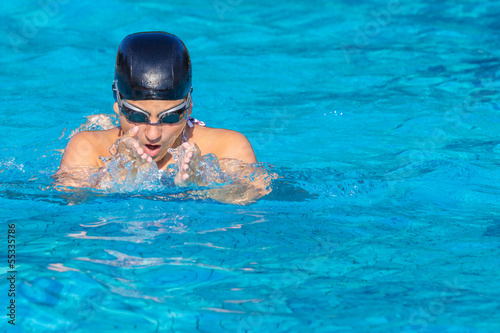 Breaststroke, copy space