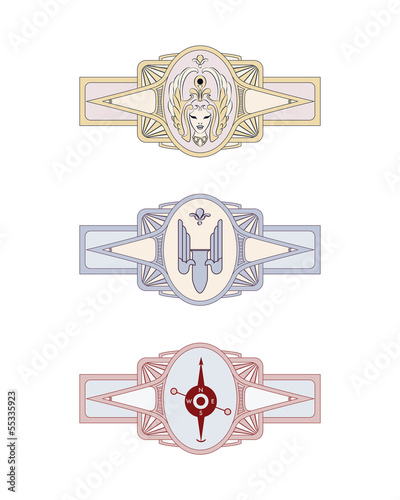 Vintage art deco labels