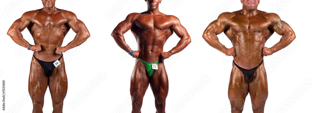 Naklejka premium bodybuilders flexing