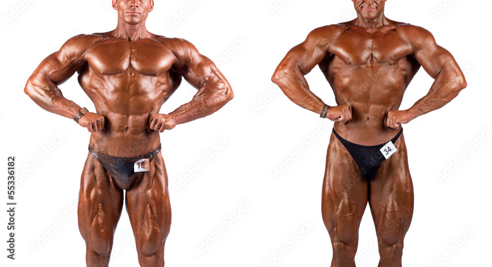 Naklejka premium bodybuilders flexing