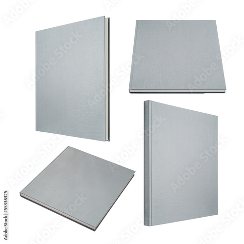 Grey book isolated on white