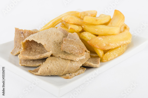 Donner Meat & Chips - Spicy lamb kebab slices served with fries