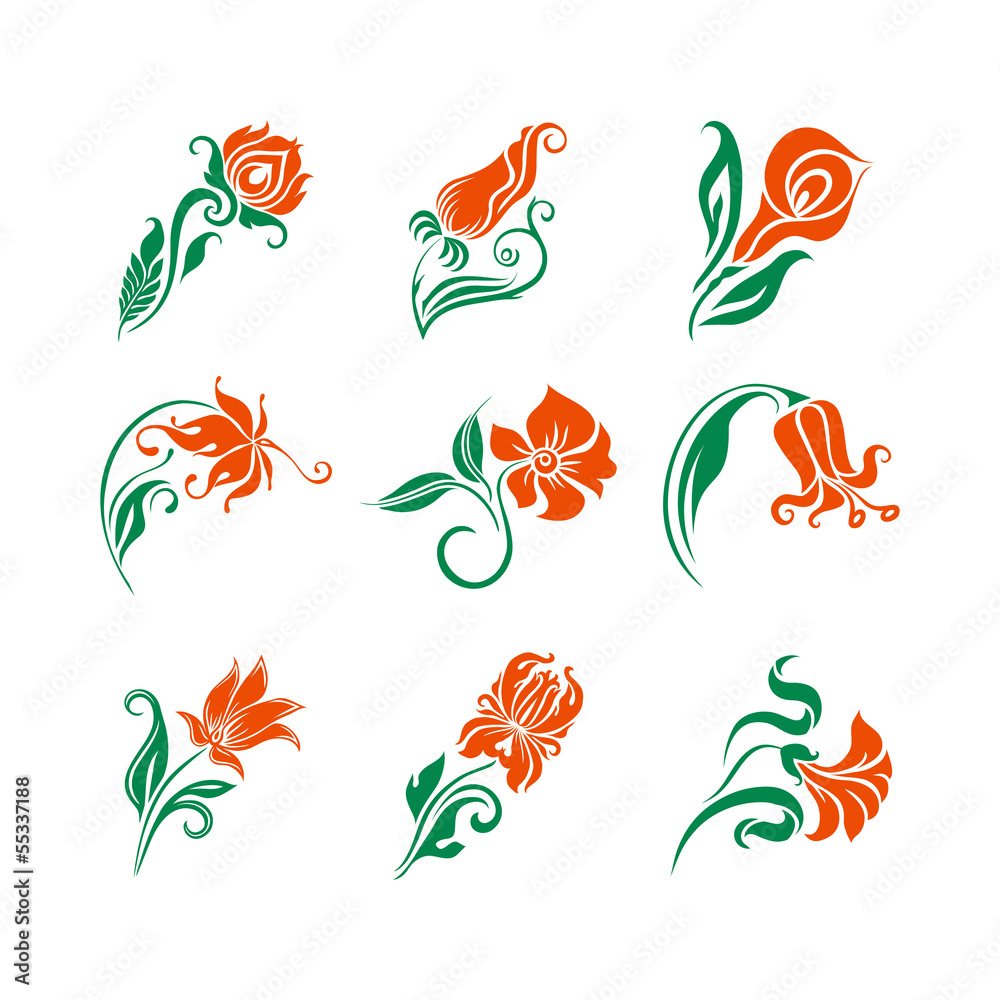 Obraz premium Vector set of decorative elements for design.