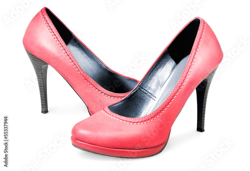 Isolated pair shoes fuchsia
