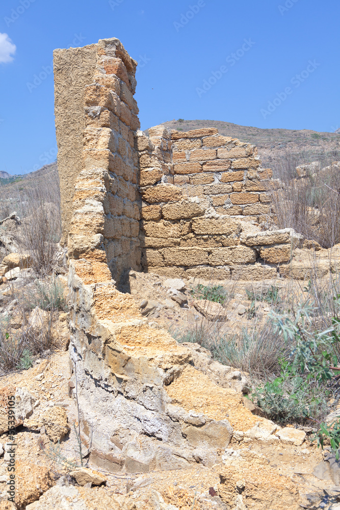 ruins of a historic wall