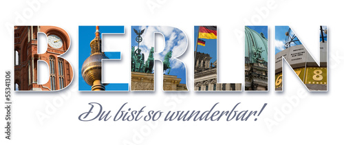 Berlin - Collage-Schriftzug