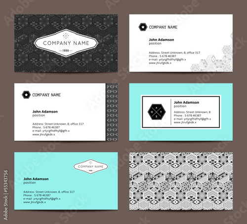 Set of elegant business cards