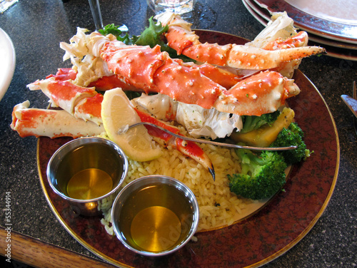 crab legs rice