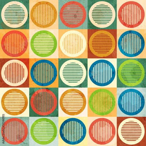 colored circle seamless pattern with grunge effect