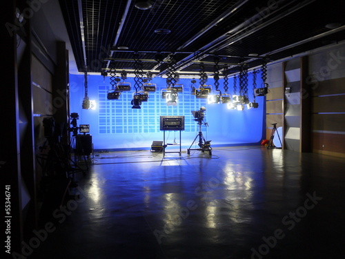 Tablou pe pânză Bluescreen TV Studio