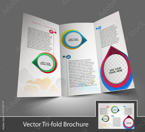 Tri-fold Interior Designers back brochure design