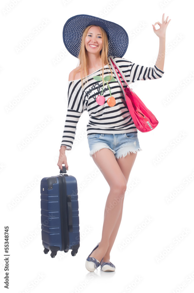 Young woman preparing for vacation Young woman preparing for vacation