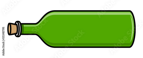 Cork Whisky Bottle - Vector Illustration