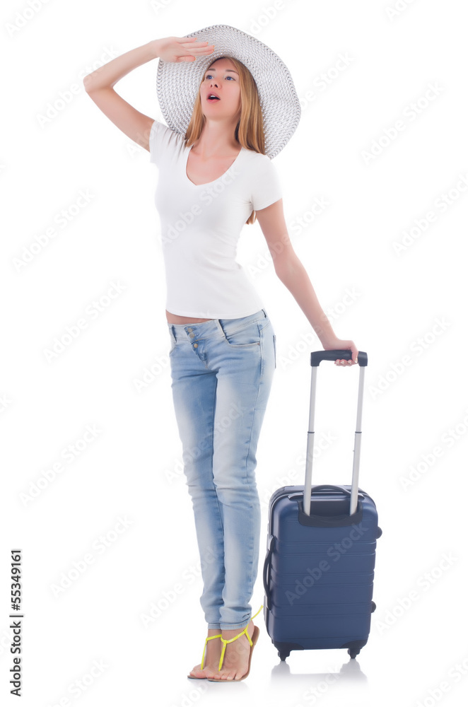 Young woman preparing for vacation Young woman preparing for vacation