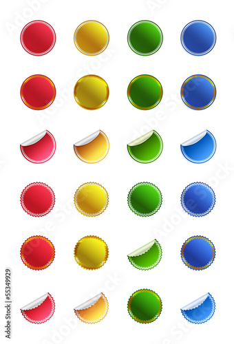 Set of glossy buttons stickers