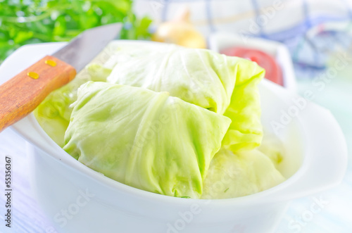 cabbage leaf with meat