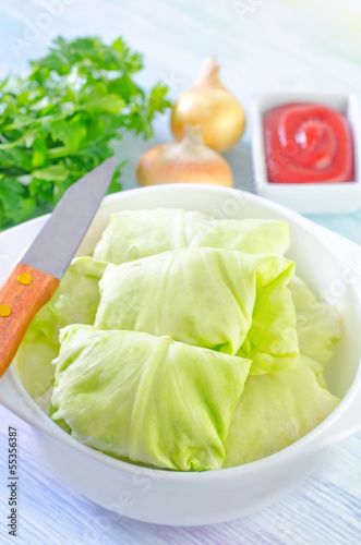 cabbage leaf with meat