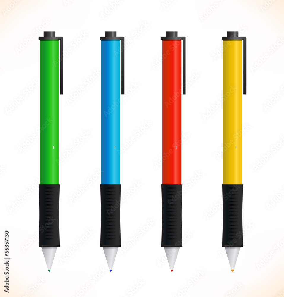 Pens set isolated Pens set isolated
