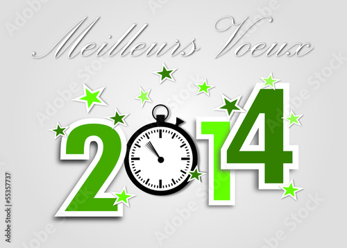 Meilleurs Voeux 2014 vert chrono