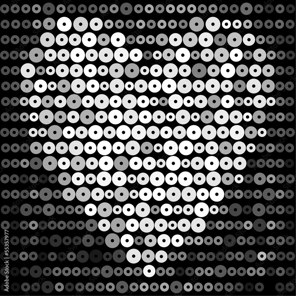 Shiny glitter silver background with heart, vector Shiny glitter silver background with heart, vector