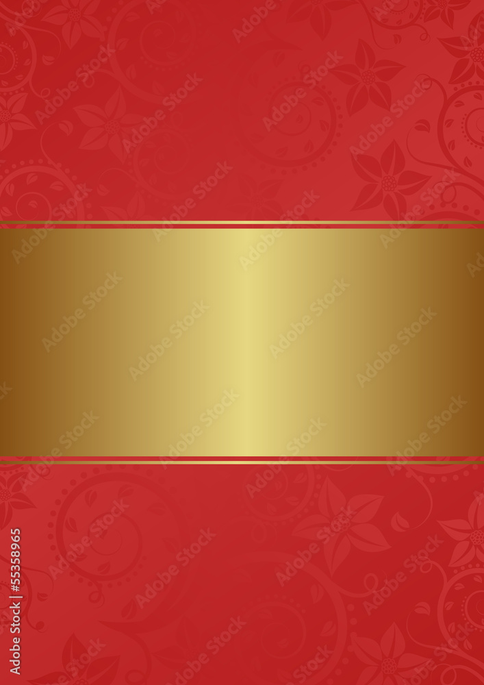 red and gold background
