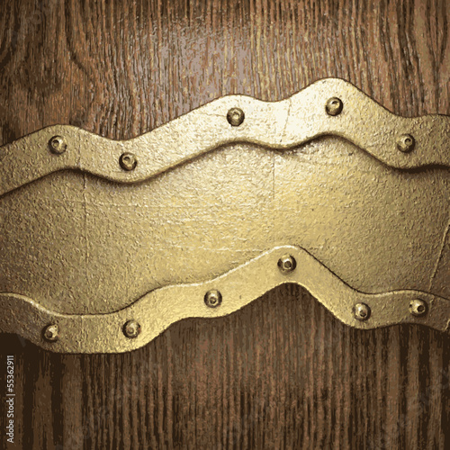 gold and wood background