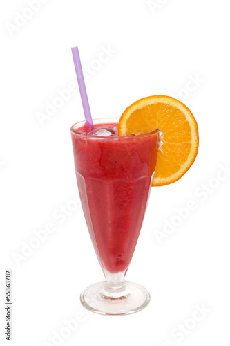 Wallpaper Mural Mixed fruit cocktail with strawberry and orange isolated Torontodigital.ca