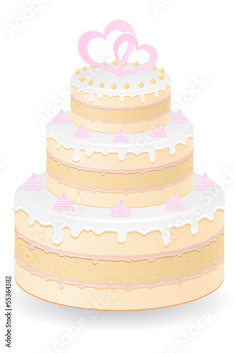 wedding cake vector illustration