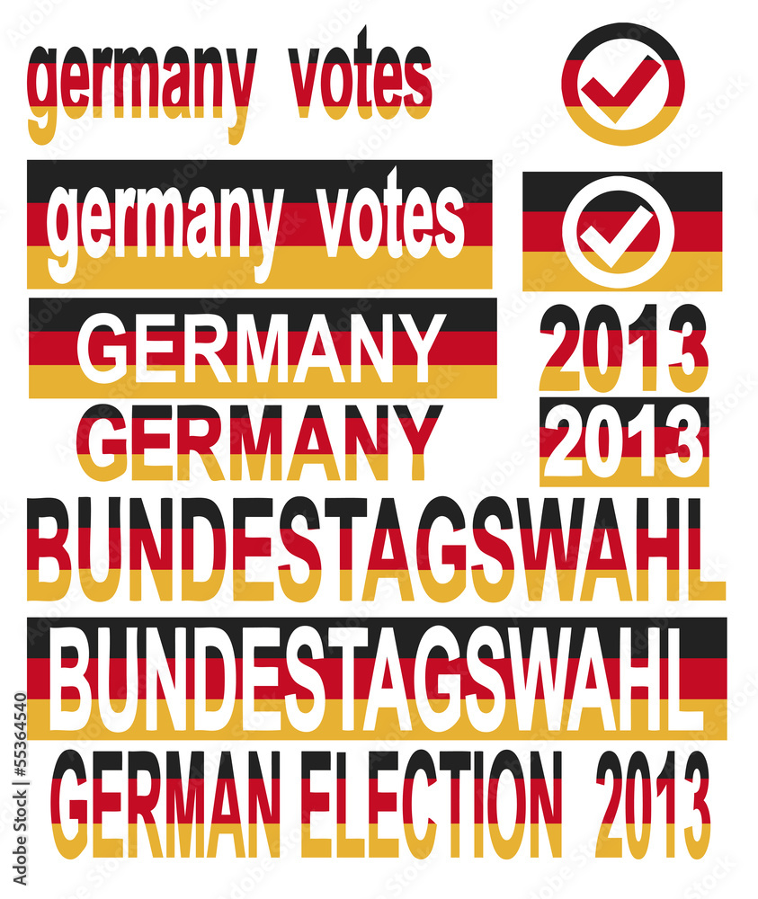 German General Election 2013, vector set