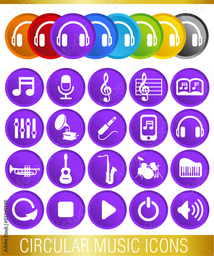 CIRCULAR MUSIC ICONS