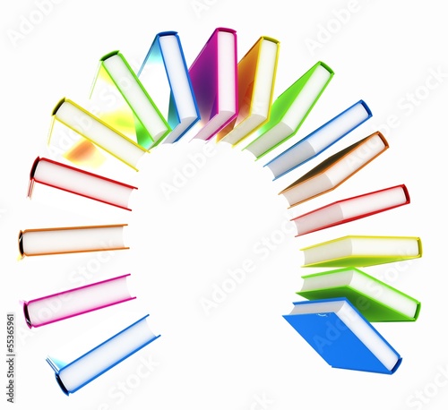 Colorful books like the rainbow