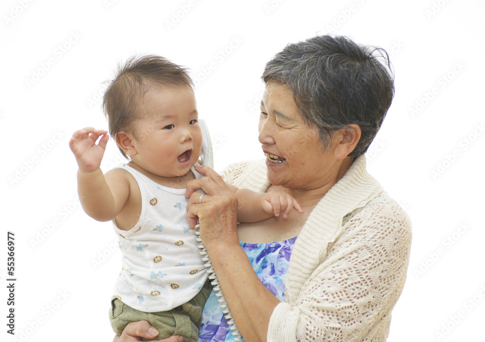 お婆ちゃんと孫 お婆ちゃんと孫