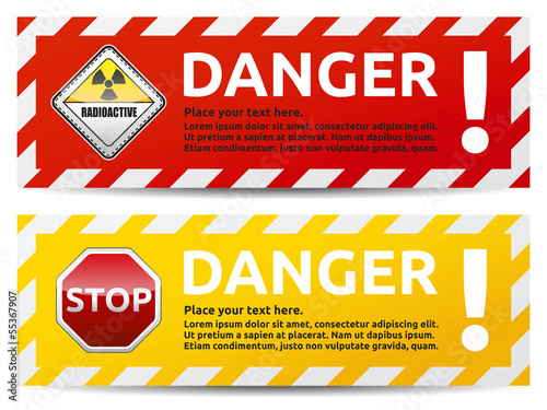 Danger banner 2 color version collection