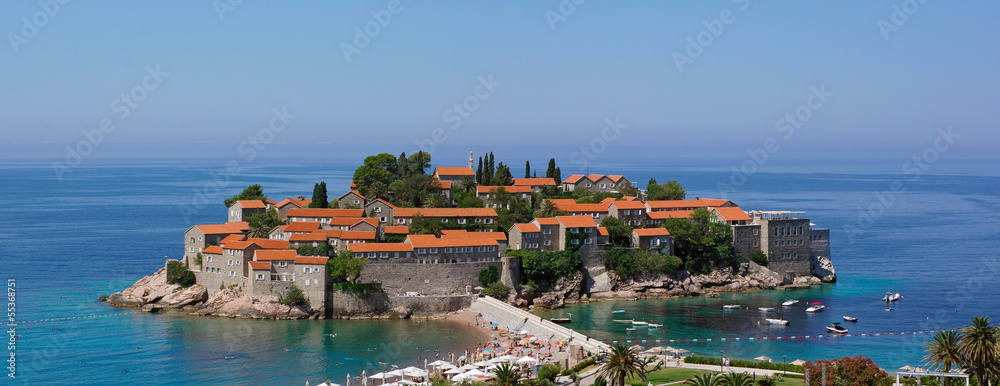 Sveti Stefan - panorama view