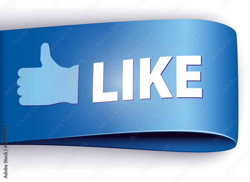 blaues Label Like Stock-Vektorgrafik | Adobe Stock