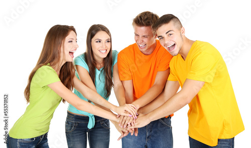 Happy group of beautiful yo...