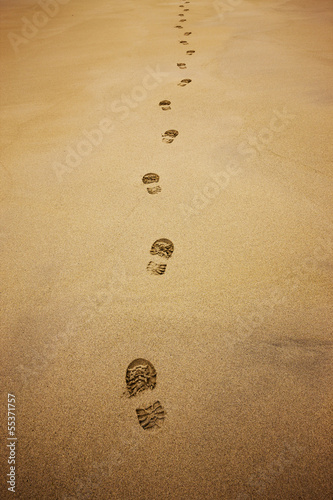 Schuhabdrücke im Sand