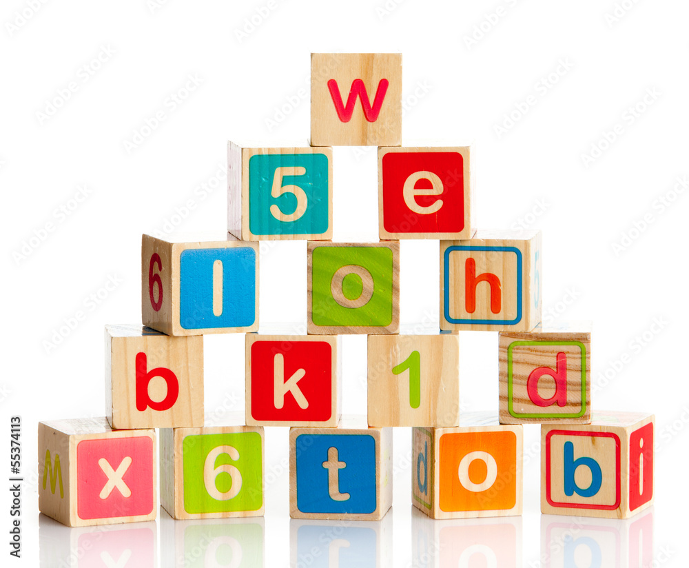 wooden toy cubes with letters. Wooden alphabet blocks. wooden toy cubes with letters. Wooden alphabet blocks.