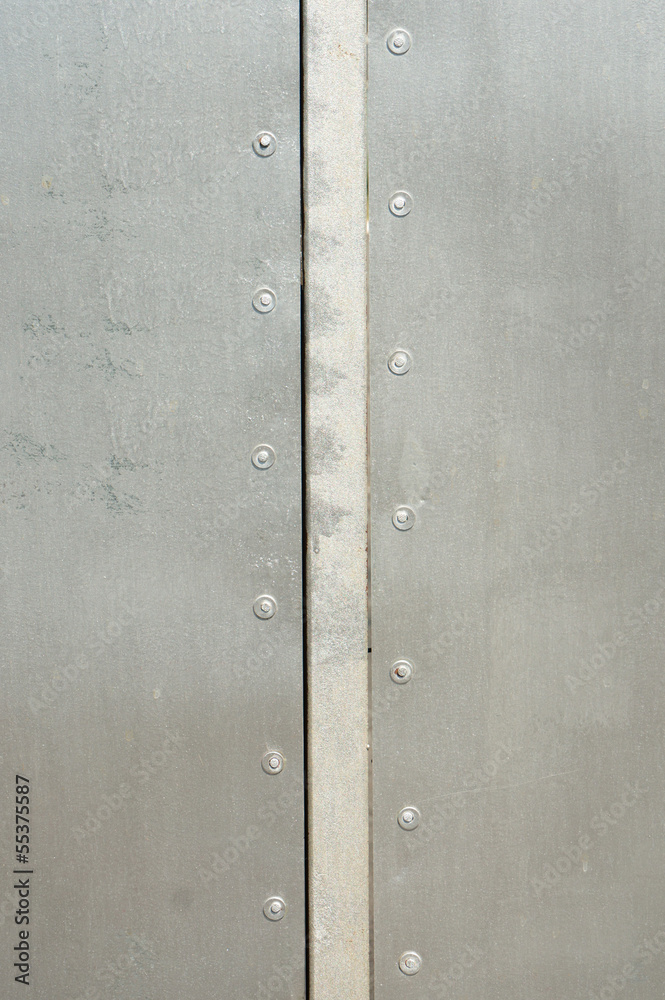 metal panel with rivets