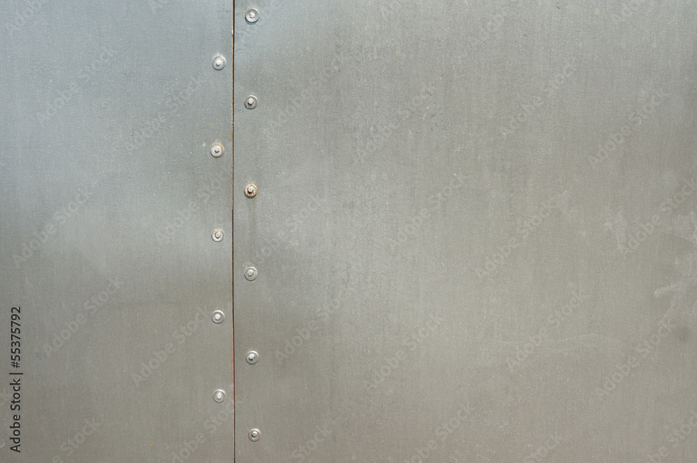 metal panel with rivets