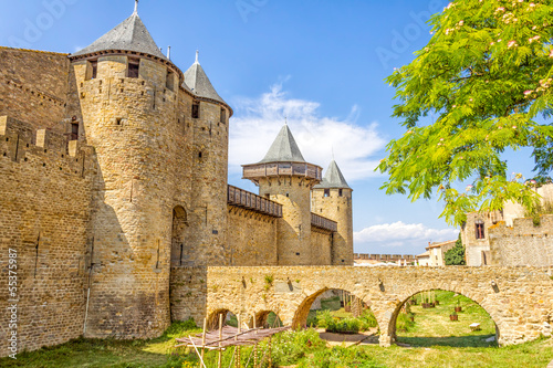 Fotografi Castle in Carcassonne, France