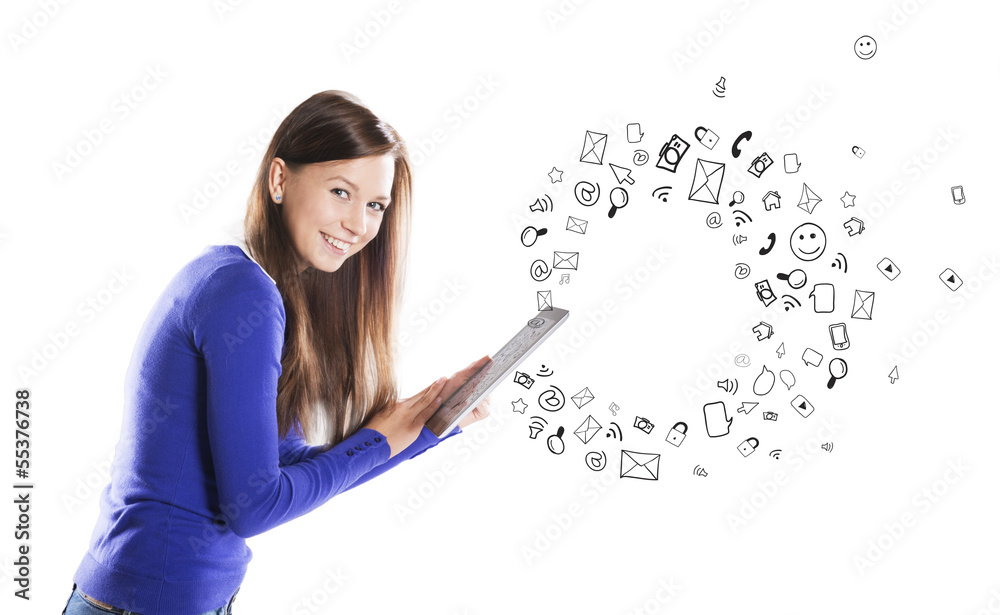 Girl with tablet Girl with tablet